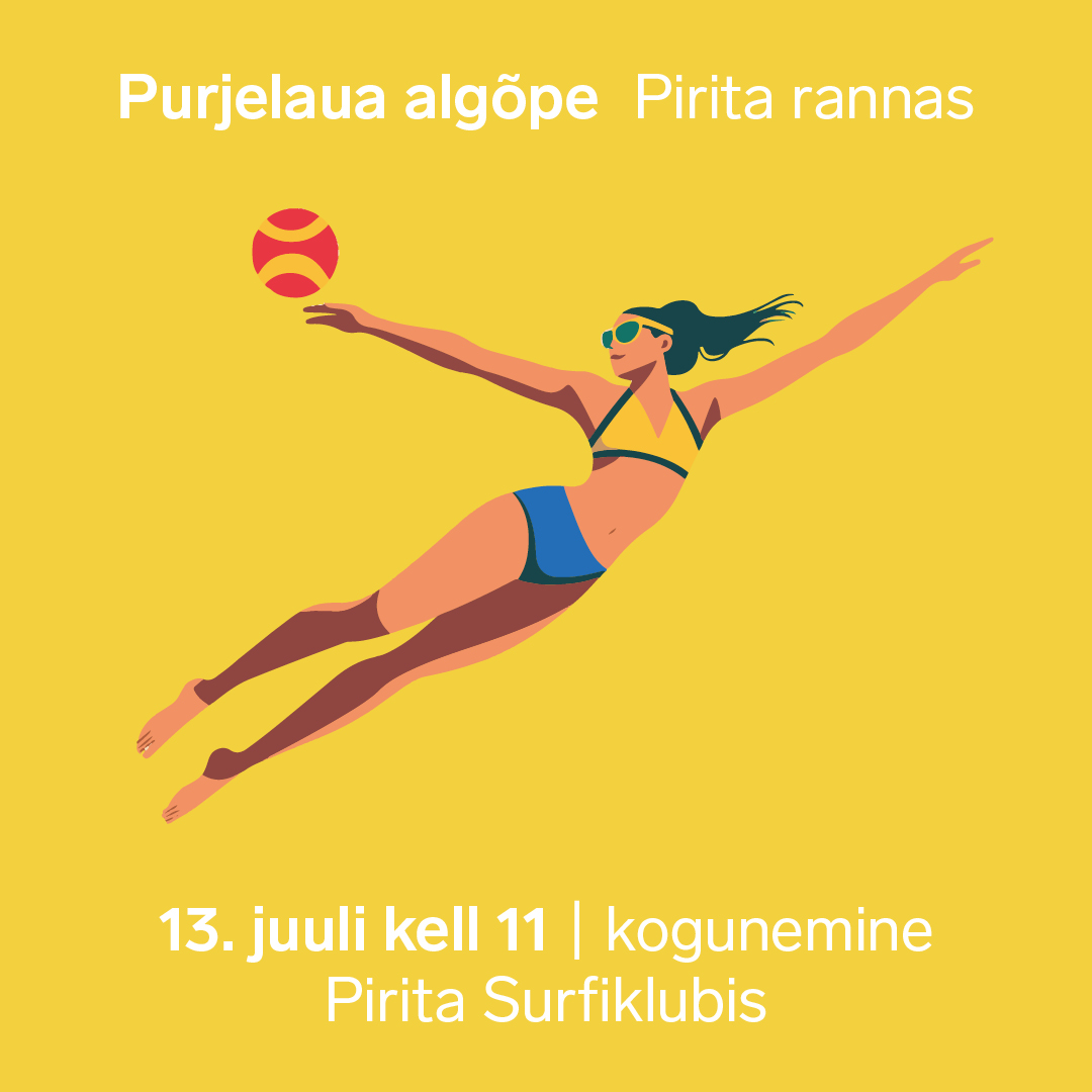 Purjelaua algõpe Pirita rannas 13. juuli kell 11